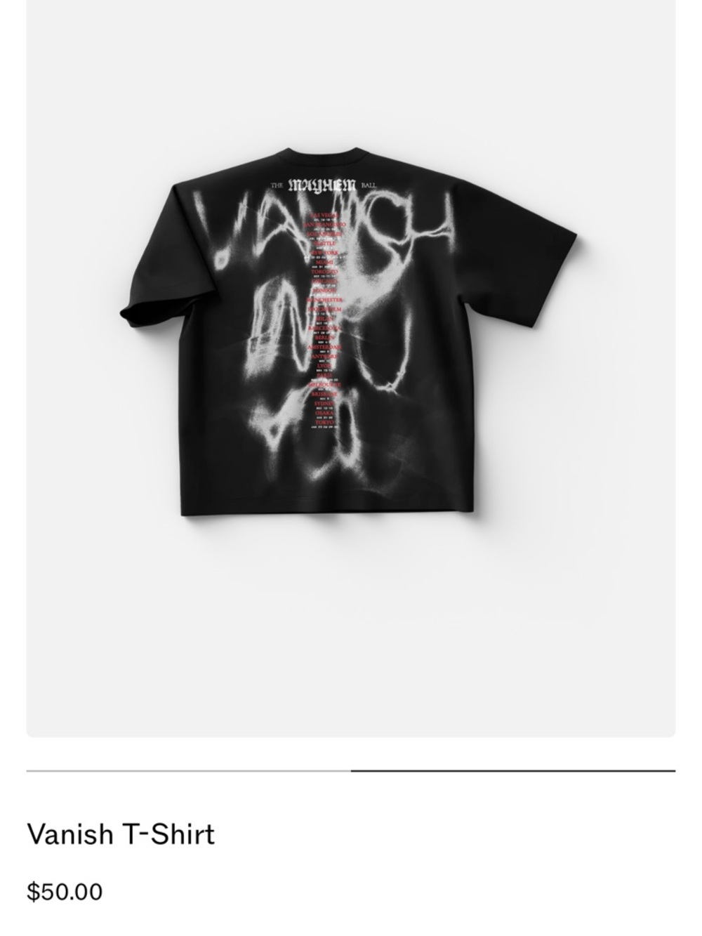 Lady Gaga Vanish Into You Graphic Tee - Picture 5 of 5